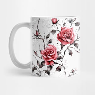 Gothic Roses Watercolor Patter #1 Mug